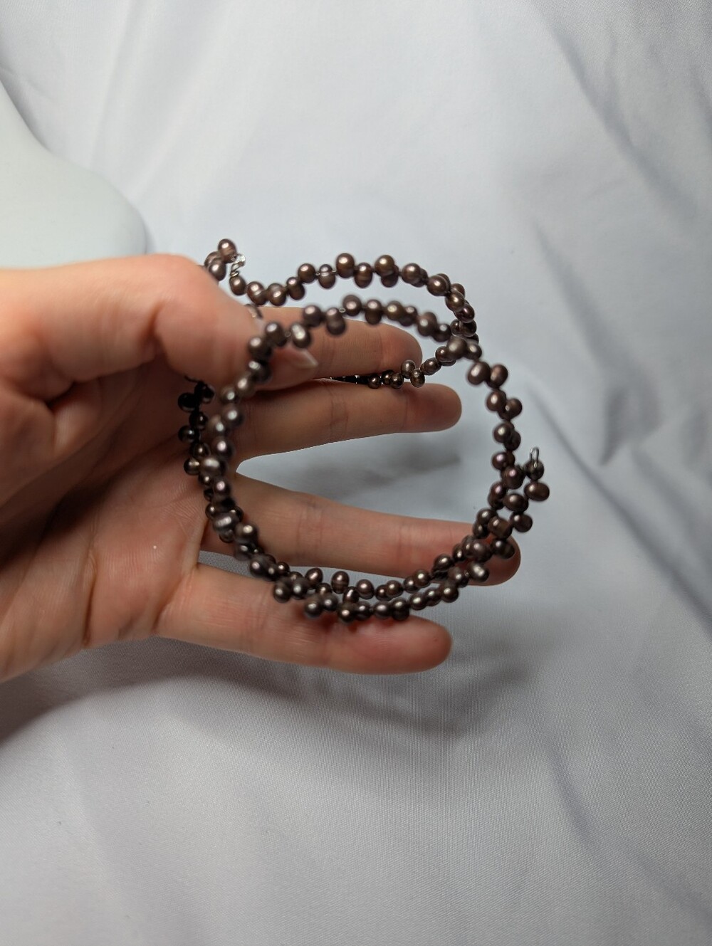 Brown Genuine Freshwater Pearl Multi-Strand Wrap Bracelet - Picture 8 of 10